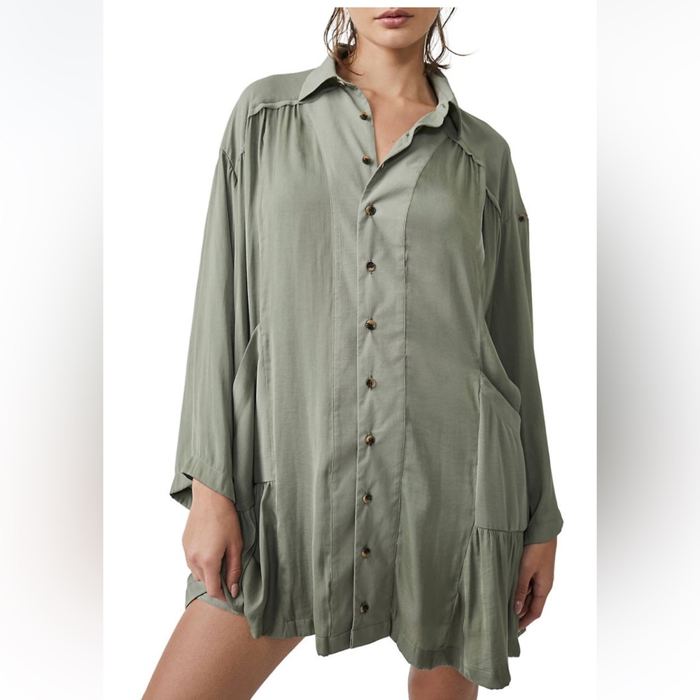 Free People Moonstruck Shirt Dress